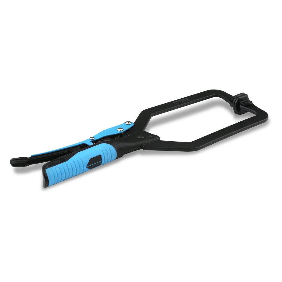 OX Auto Adjust 10-Inch Long Reach C Clamp With Swivel Pad - Gripped