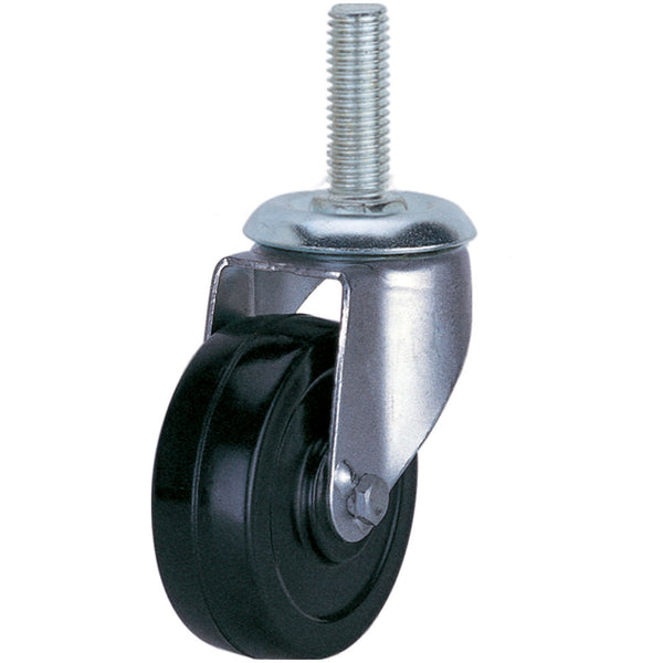 Clarke 4200287 Rubber Threaded Castor Wheels Swivel / Swivel & Brake (50mm - 100mm)