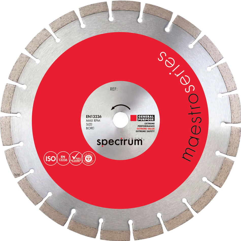 OX Tools OX-TEC10-125/22 Spectrum 10mm General Purpose Diamond Blade - 125/22.23mm