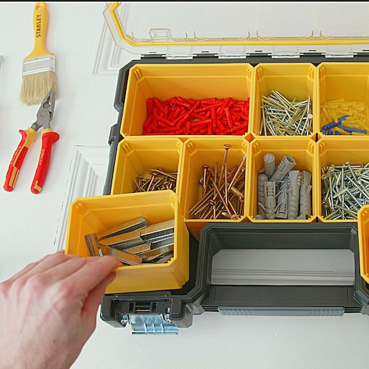 Stanley 1-97-518 FatMax® 10-Compartment Deep Professional Organizer With Metal Latches