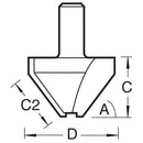 Trend Tools 10/1X1/2TC Mortar Groove/Large Chamfer Cutter 45 Degrees