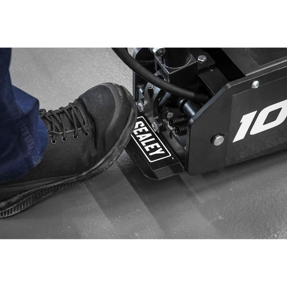 Sealey 10001A Viking Professional Long Reach Air/Manual Operation Trolley Jack with Rocket Lift 10 Tonne