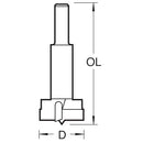 Trend Tools 1004/40TC Lip And Spur Two Wing Bit 40Mm Diameter