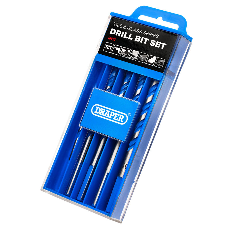 Draper 10072 TCT Tile and Glass Drill Bit Set (6 Piece)