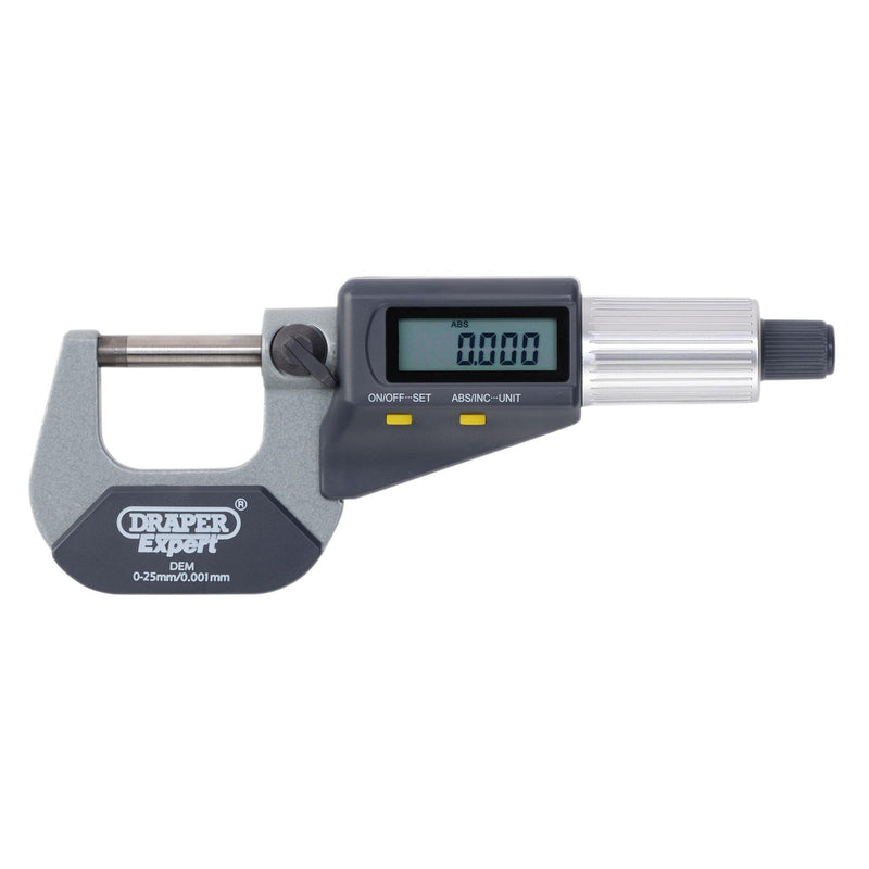 DRAPER 10958 Draper Expert Digital External Micrometer, 0-25mm