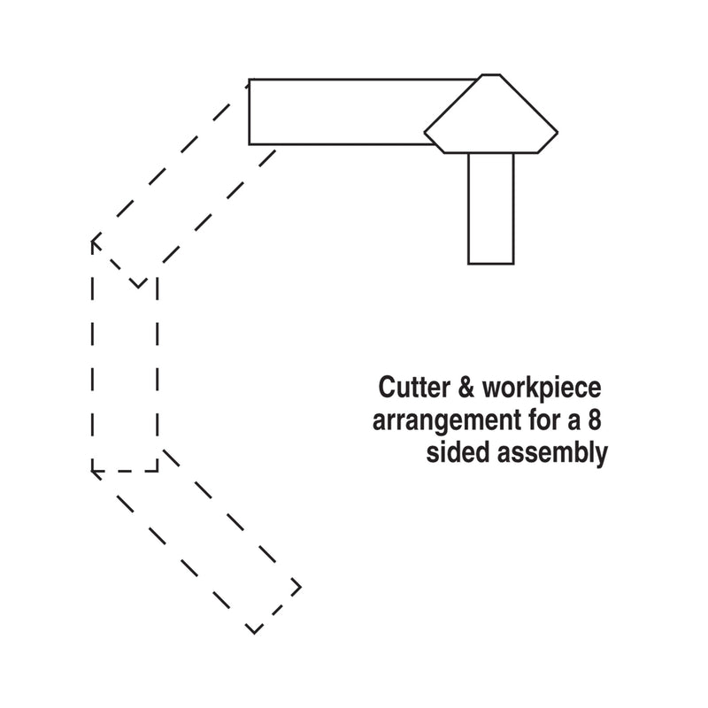 Trend Tools 10/51X1/2TC Birdsmouth Cutter 8 Sided 45 Deg