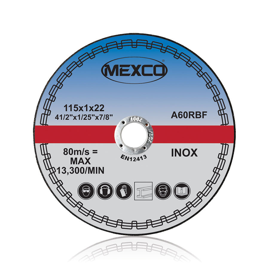 Mexco INOX3 115mm ABRASIVE DISC INOX CUTTING - STAINLESS STEEL