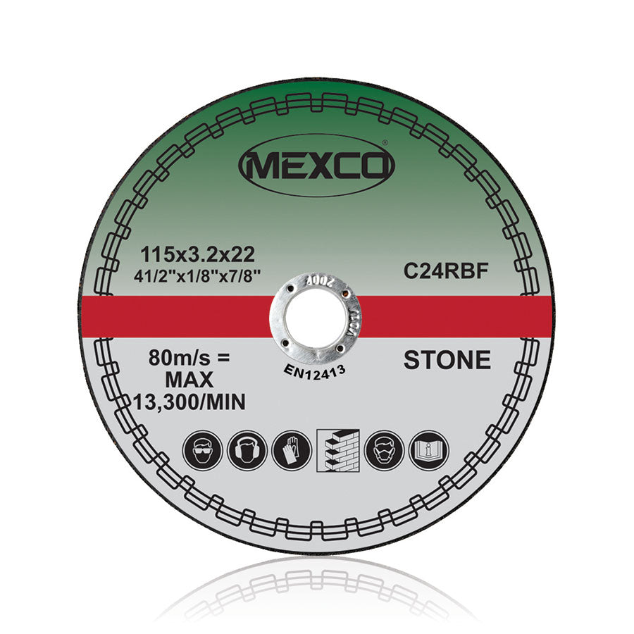 Mexco FSC3 ABRASIVE WHEEL 115mm FLAT CUTTING - STONE