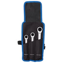 DRAPER 11652 Metric 4-in-1 Reversible Double Ring End Ratchet Spanner Set (3 Piece)