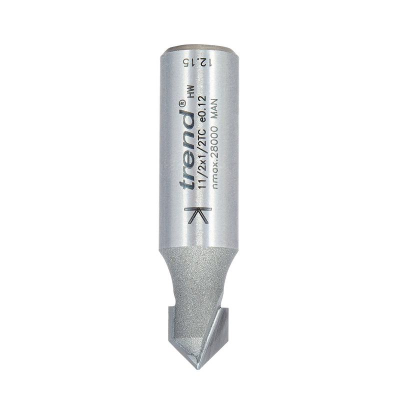Trend Tools 11/2X1/2TC Chamfer V Groove Cutter 45 Degrees