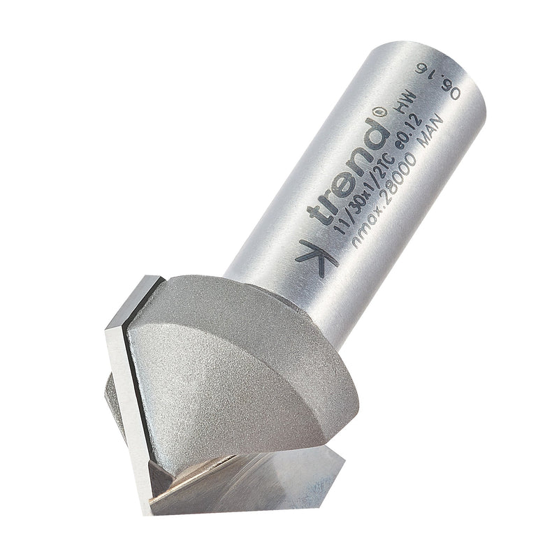 Trend Tools 11/30X1/2TC Chamfer V Groove Cutter 45 Degrees