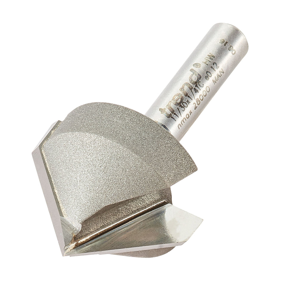 Trend Tools 11/30X1/4TC Chamfer V Groove Cutter 45 Degrees