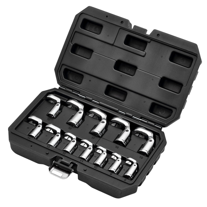 Draper 12403 Flexible Crowfoot Socket Wrench Set, 3/8" Sq. Dr. (12 Piece)