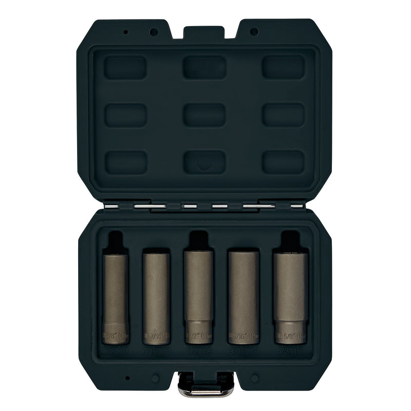 Draper 12423 Wheel Nut Double Socket Set, 3/8" Sq. Dr. (5 Piece)