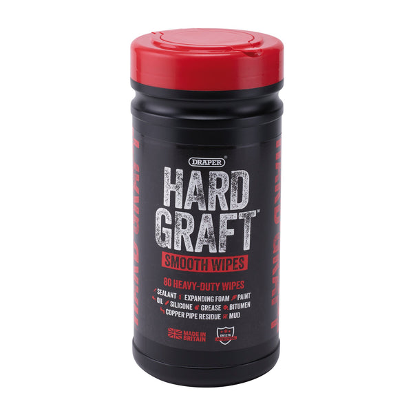 Draper 12434 Draper Hard Graft Multipurpose Smooth Wipes (Tub of 80)