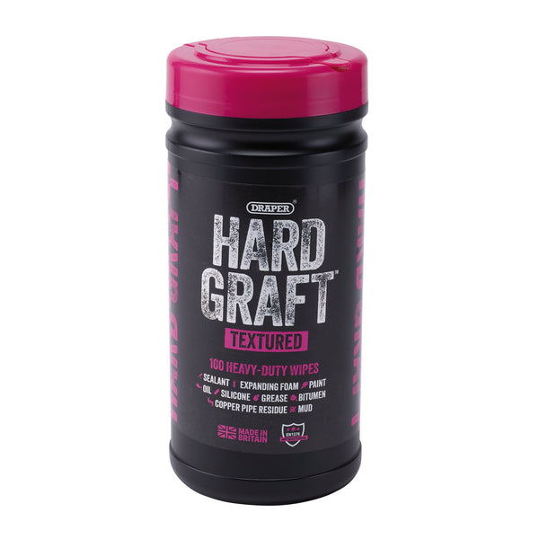 Draper 12435 Draper Hard Graft Multipurpose Textured Wipes (Tub of 100)