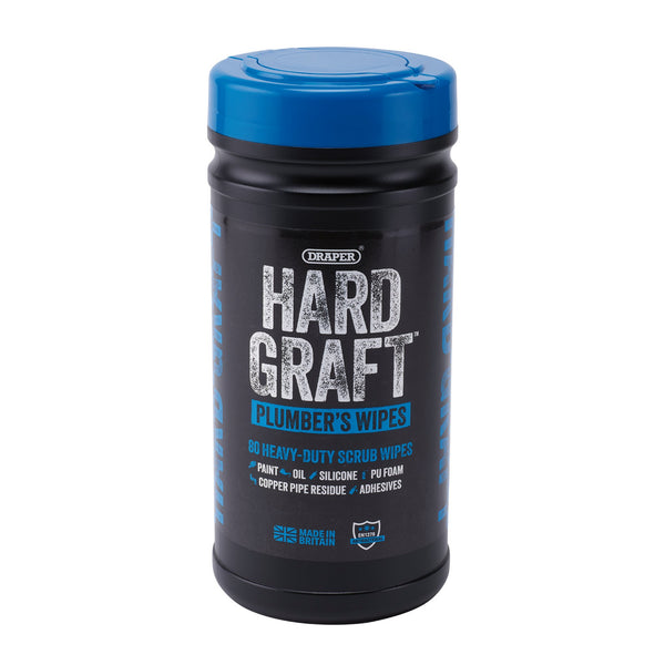 Draper 12438 Draper Hard Graft Plumbers Wipes (Tub of 80)
