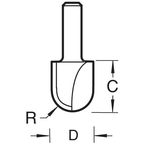 Trend Tools 13/2X1/2TC Radius Cutter 9Mm Radius