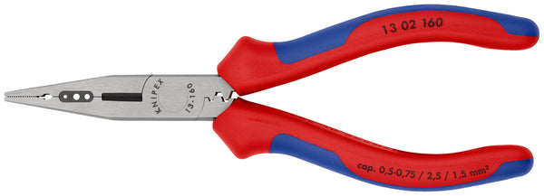 KNIPEX 13 02 160 Electricians' Pliers with multi-component grips black atramentized 160 mm