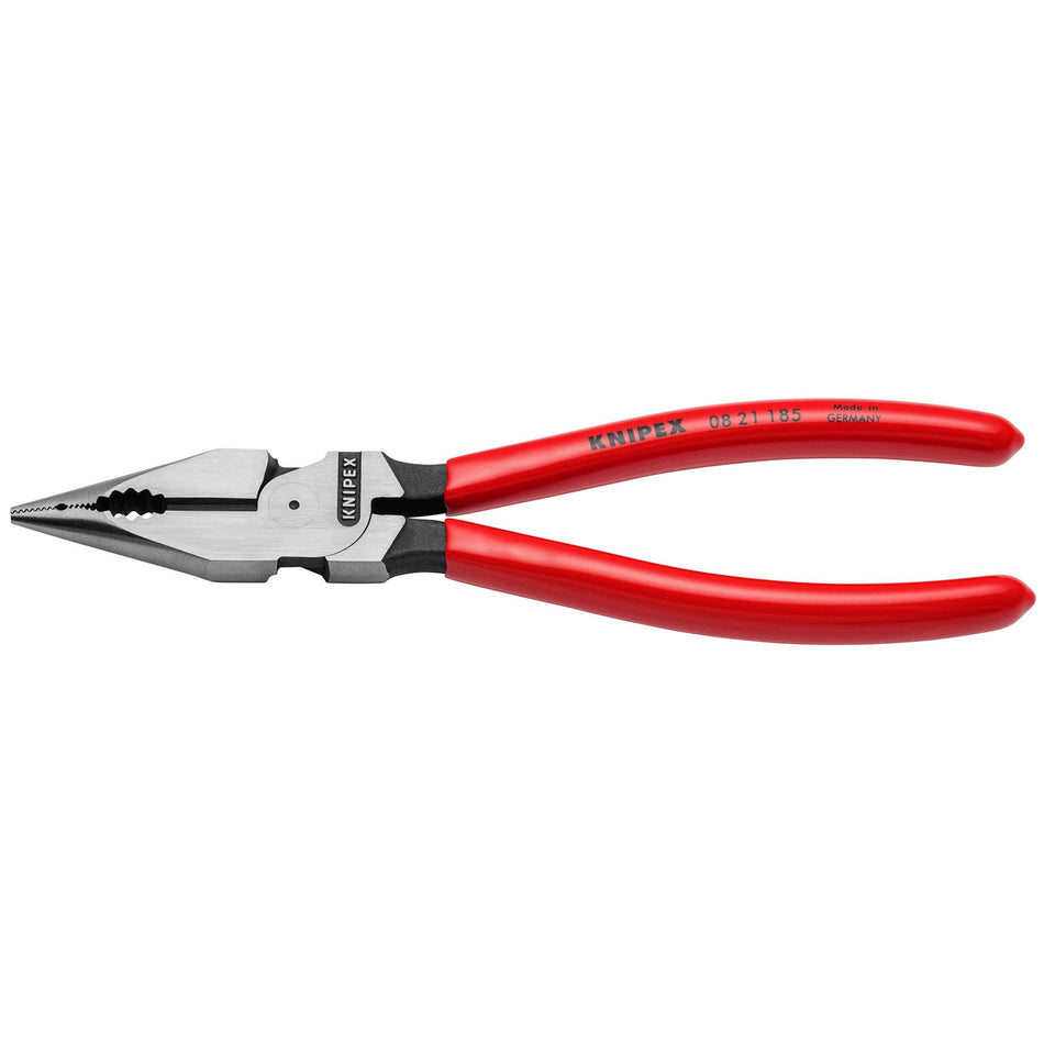 DRAPER 13177 KNIPEX 08 21 185 SB Needle-Nose Combination Pliers plastic coated black atramentized, 185mm