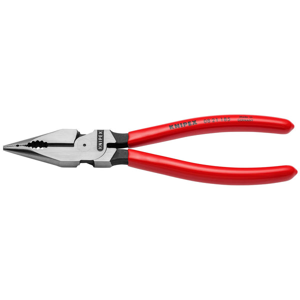 DRAPER 13177 KNIPEX 08 21 185 SB Needle-Nose Combination Pliers plastic coated black atramentized, 185mm
