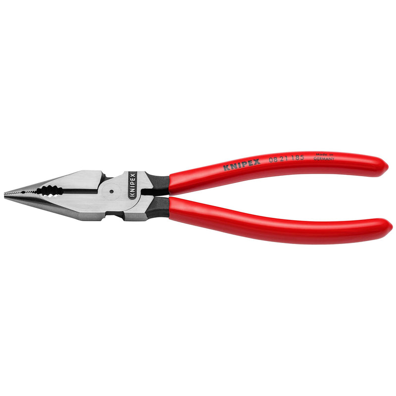 DRAPER 13177 KNIPEX 08 21 185 SB Needle-Nose Combination Pliers plastic coated black atramentized, 185mm