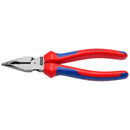 DRAPER 13179 KNIPEX 08 22 185 SB Needle-Nose Combination Pliers with multi-component grips black atramentized, 185mm