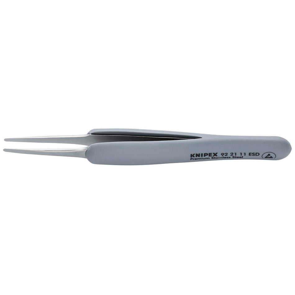 DRAPER 13195 KNIPEX 92 21 11 ESD Precision Tweezers with rubber handles ESD, 123mm