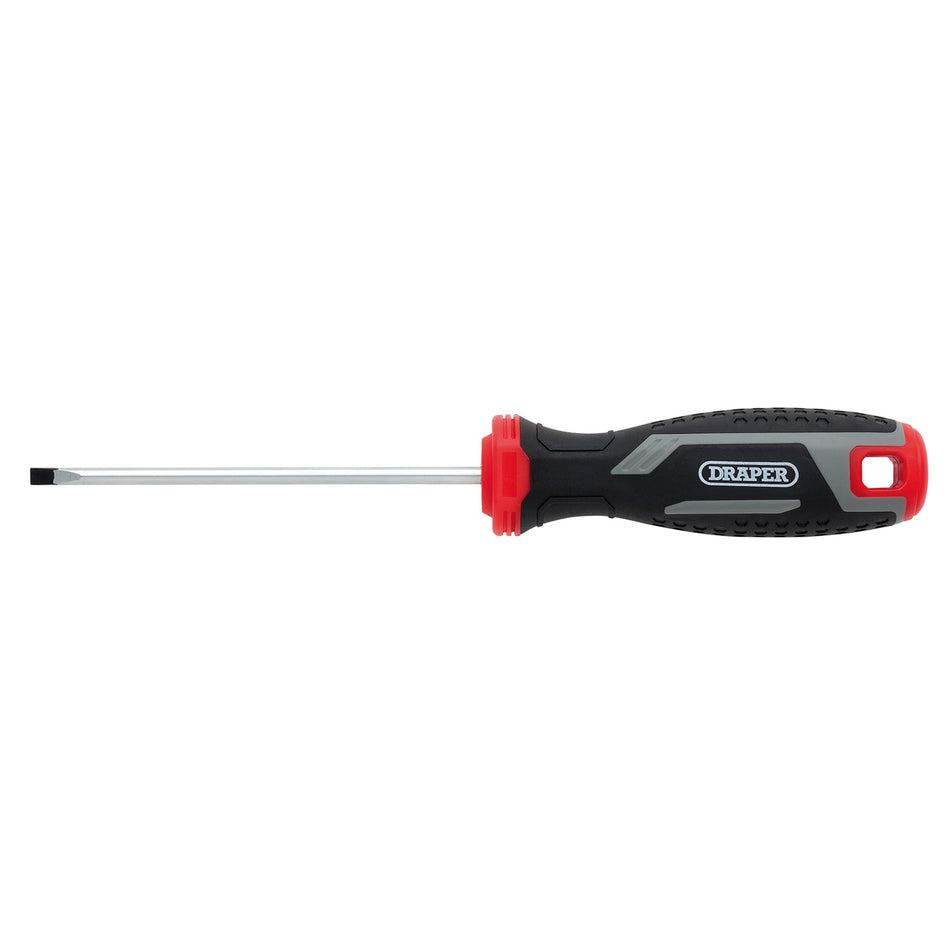 Draper 13387 Slotted Parallel Soft Grip Screwdriver, SL4 x 100mm