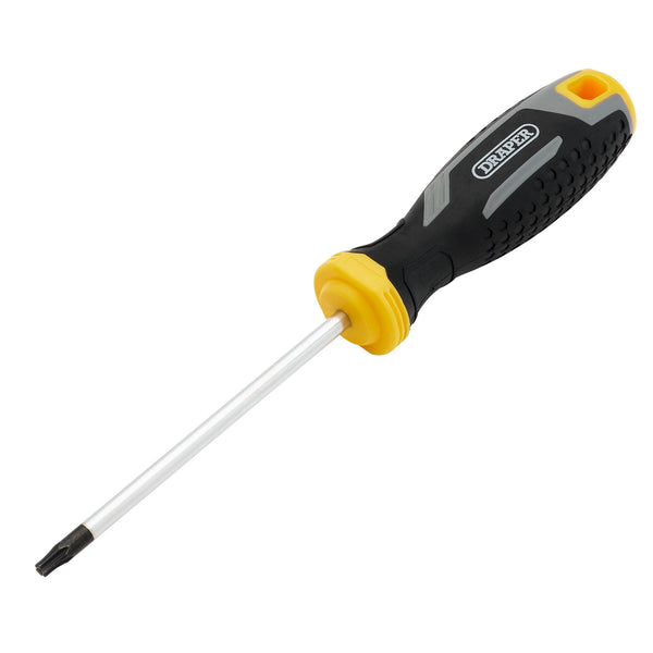 Draper 13410 Draper TX-STAR Tamperproof Soft Grip Screwdriver, T20H x 100mm