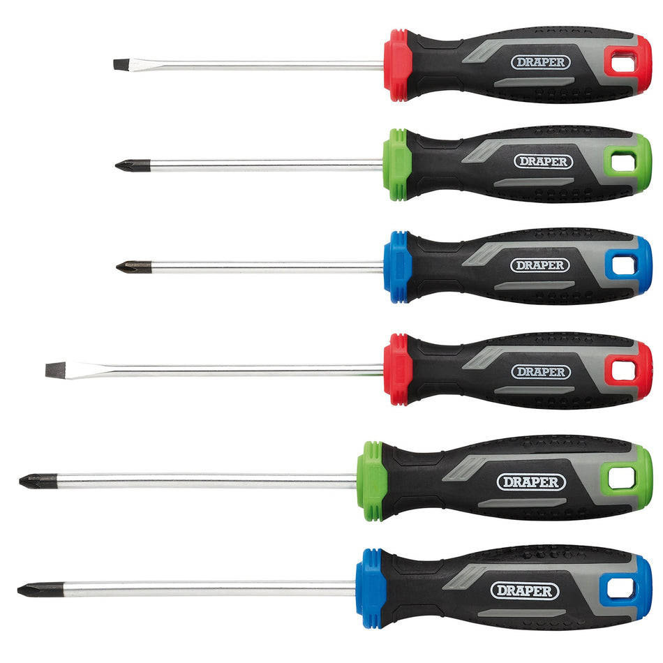 Draper 13433 Soft Grip Screwdriver Set (6 Piece)