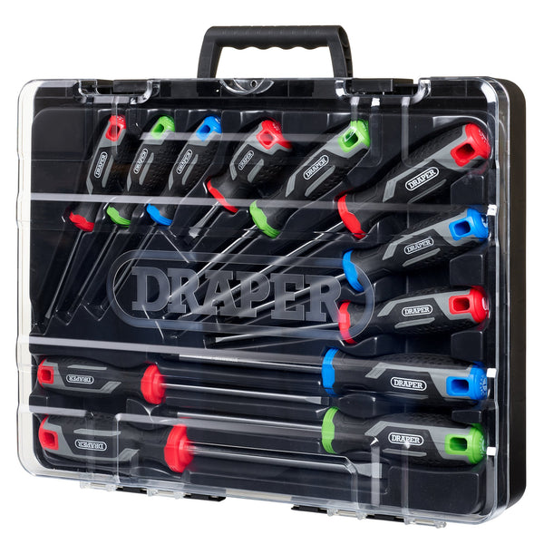 Draper 13436 Soft Grip Screwdriver Set (12 Piece)