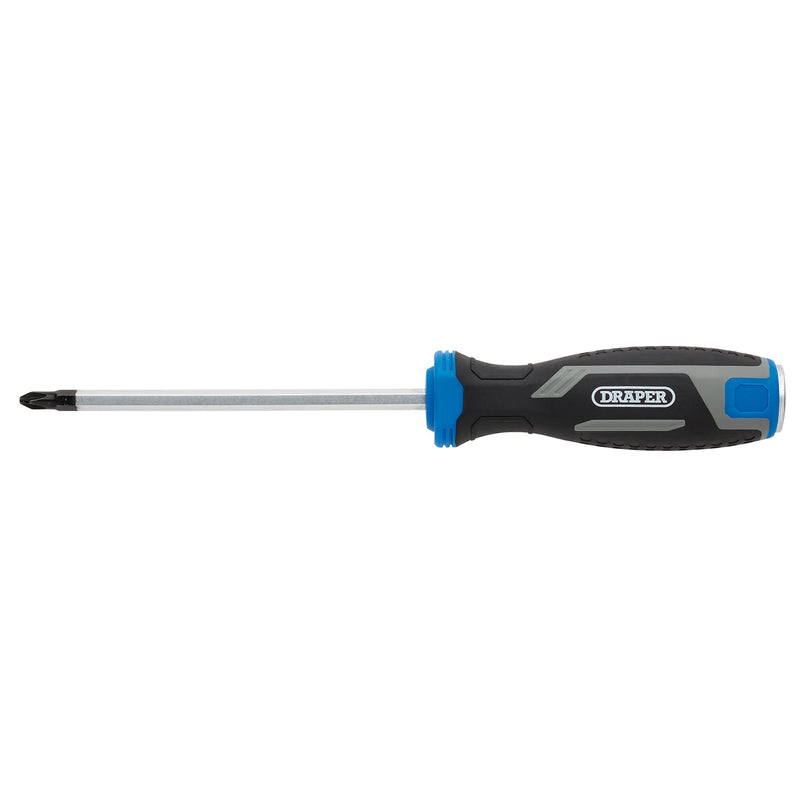 Draper 13444 Pound Thru Phillips Soft Grip Screwdriver, PH2 x 125mm