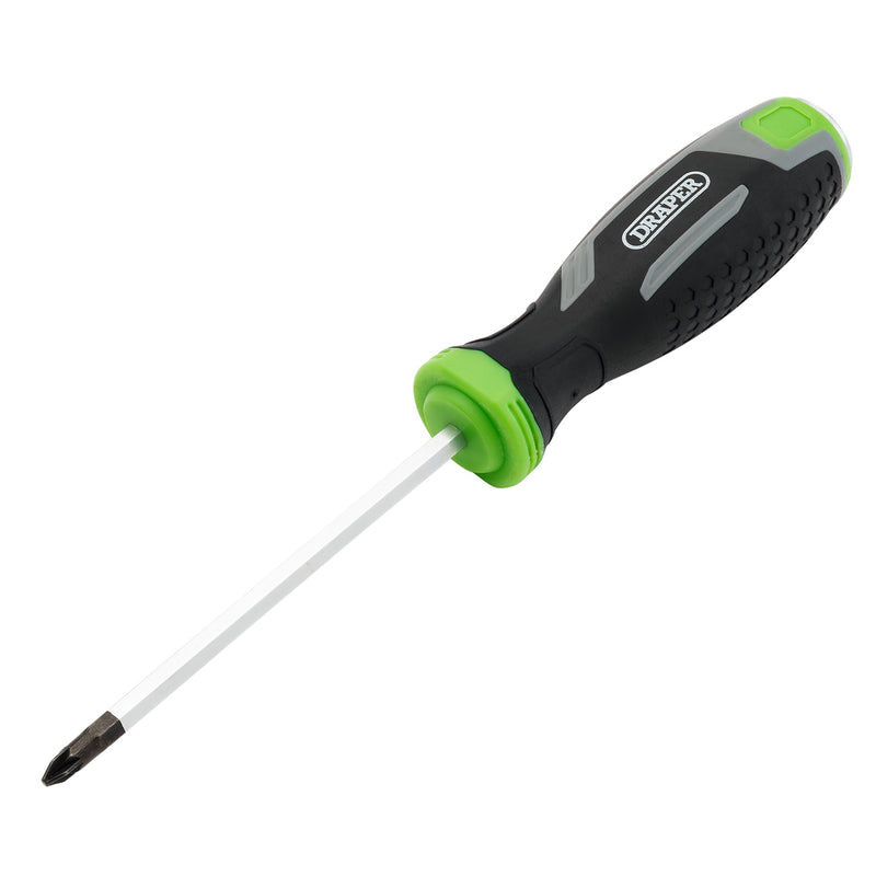 Draper 13447 Pound Thru Pozi Soft Grip Screwdriver, PZ1 x 100mm