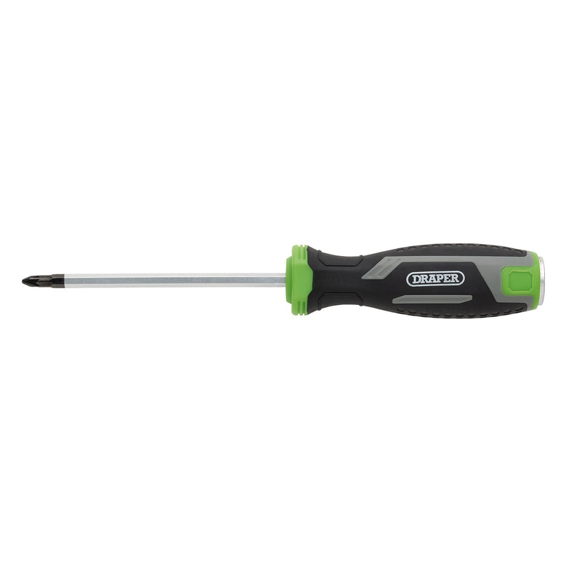 Draper 13447 Pound Thru Pozi Soft Grip Screwdriver, PZ1 x 100mm