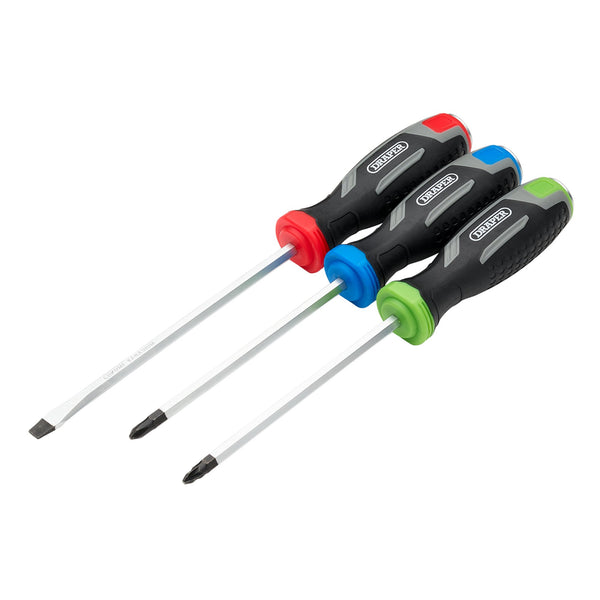 Draper 13486 Pound Thru Soft Grip Screwdriver Set (3 Piece)