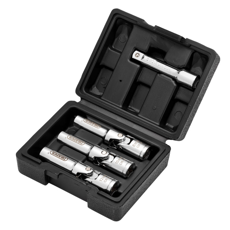 Draper 13605 Glow Plug Socket Set, 3/8" Sq. Dr. (4 Piece)