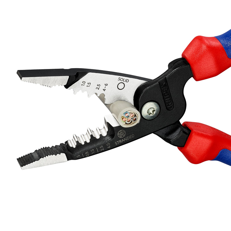 KNIPEX 13 72 200 ME WireStripper metric version with multicomponent handles black atramentized 200 mm