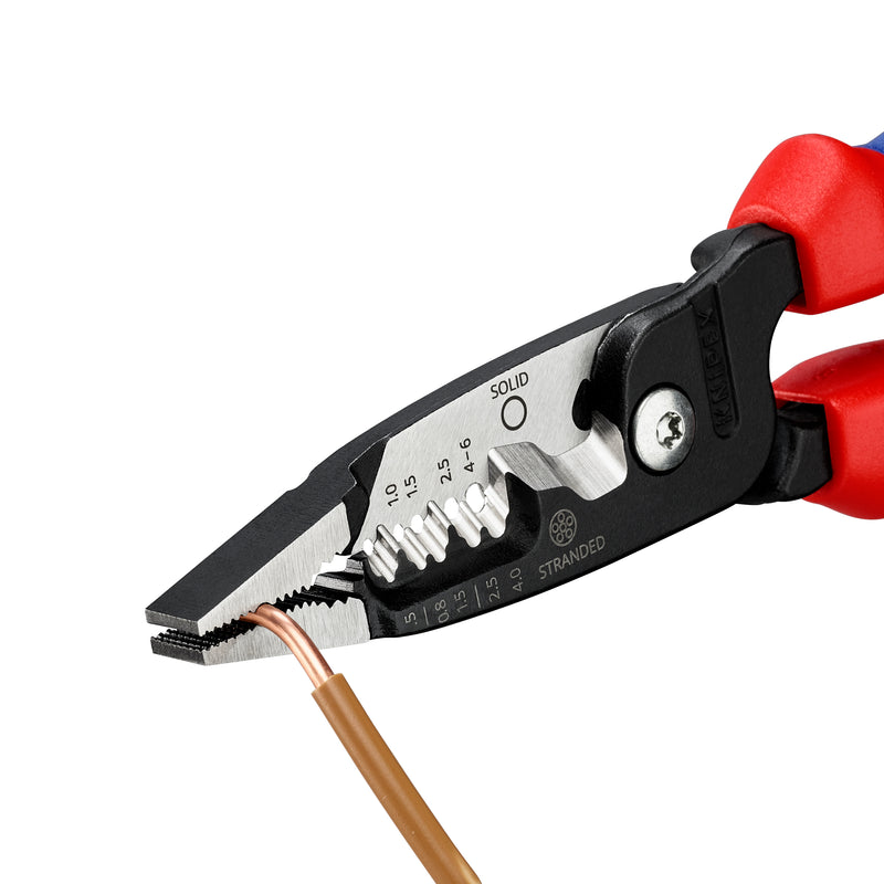 KNIPEX 13 72 200 ME WireStripper metric version with multicomponent handles black atramentized 200 mm