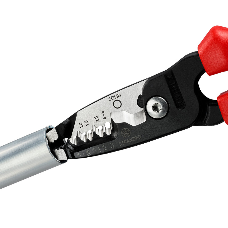 KNIPEX 13 72 200 ME WireStripper metric version with multicomponent handles black atramentized 200 mm