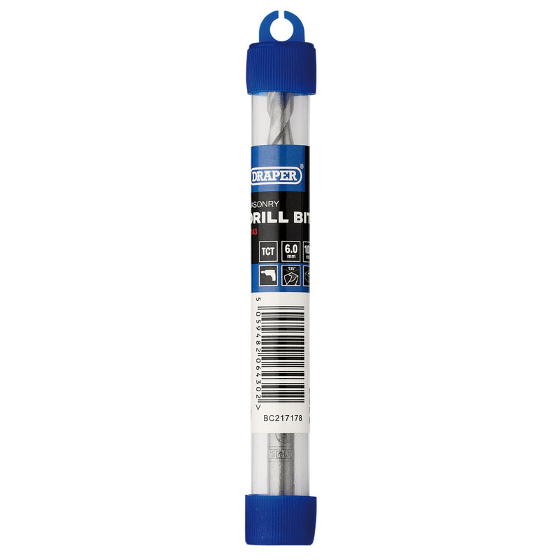 Draper 14143 TCT Masonry Drill Bit, 6.0 x 100mm