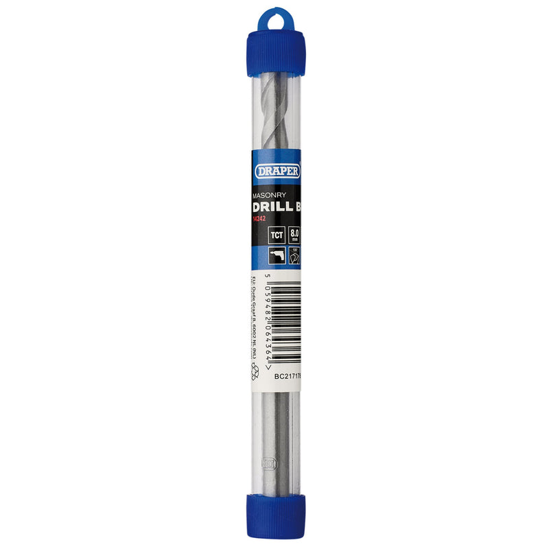 Draper 14242 TCT Masonry Drill Bit, 8.0 x 120mm