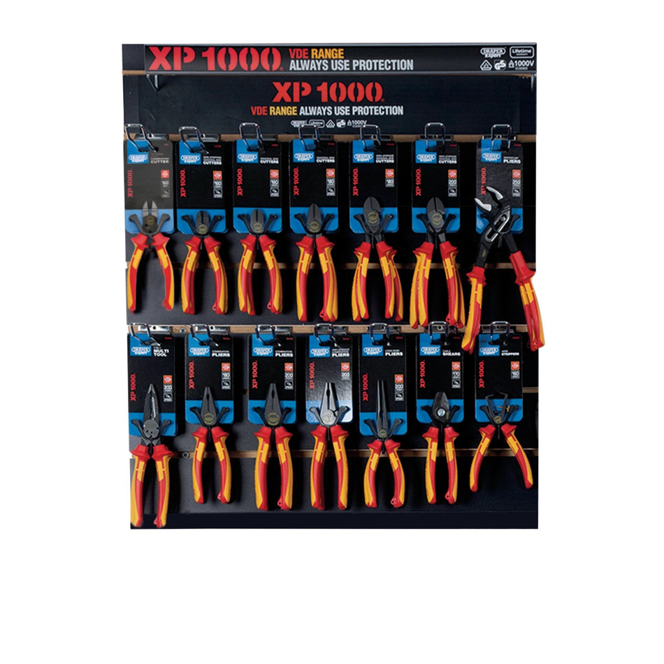 Draper 14329 XP1000¨ VDE Tethered Plier Profile for Slat Wall and Toolbar (28 Piece)