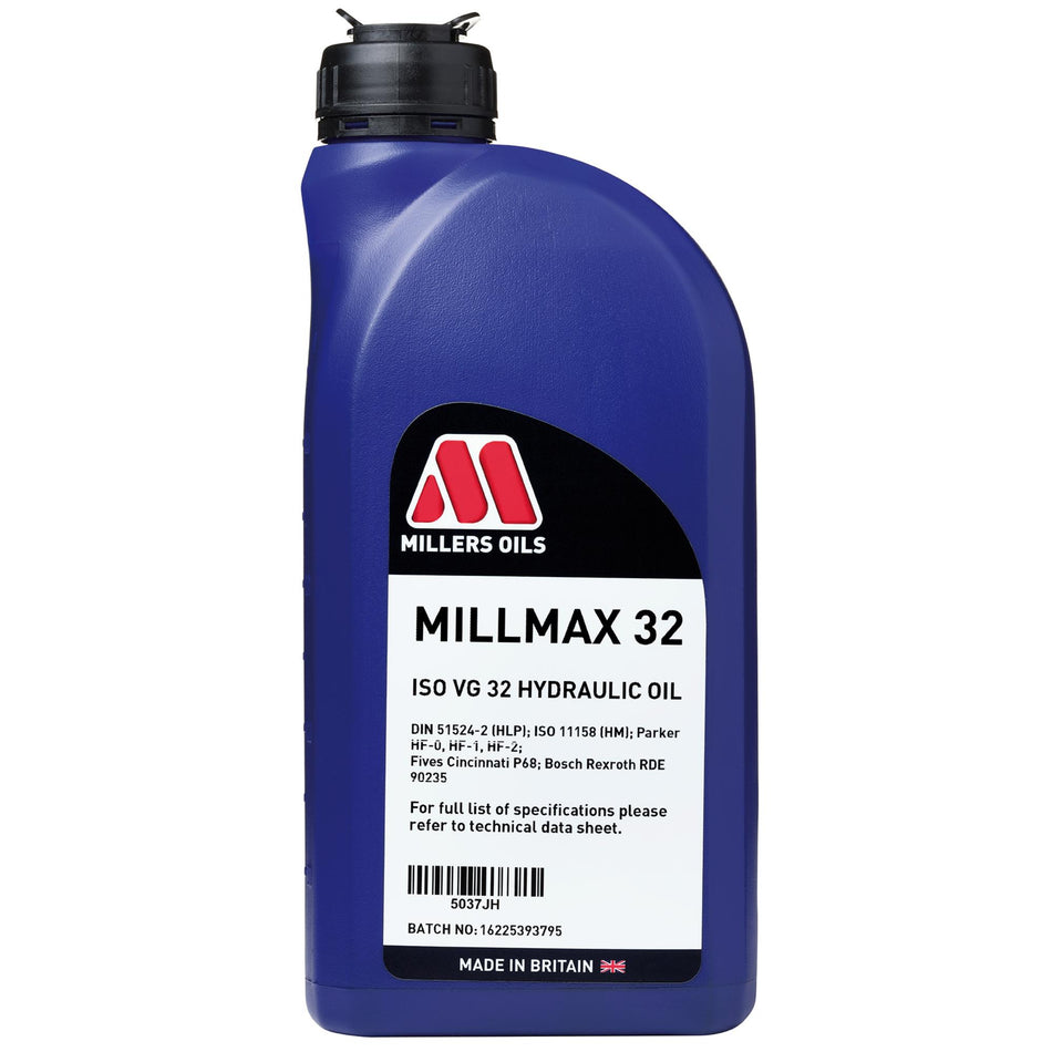 DRAPER 14480 Millers Oils Millmax 32 Hydraulic Oil, 1L