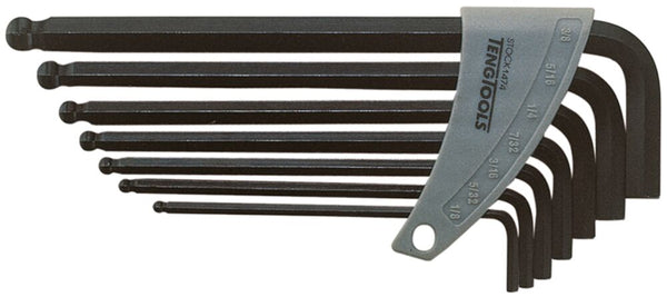 Teng Tools 1474 Hex Key Set AF Ball Point 7 Piece Set