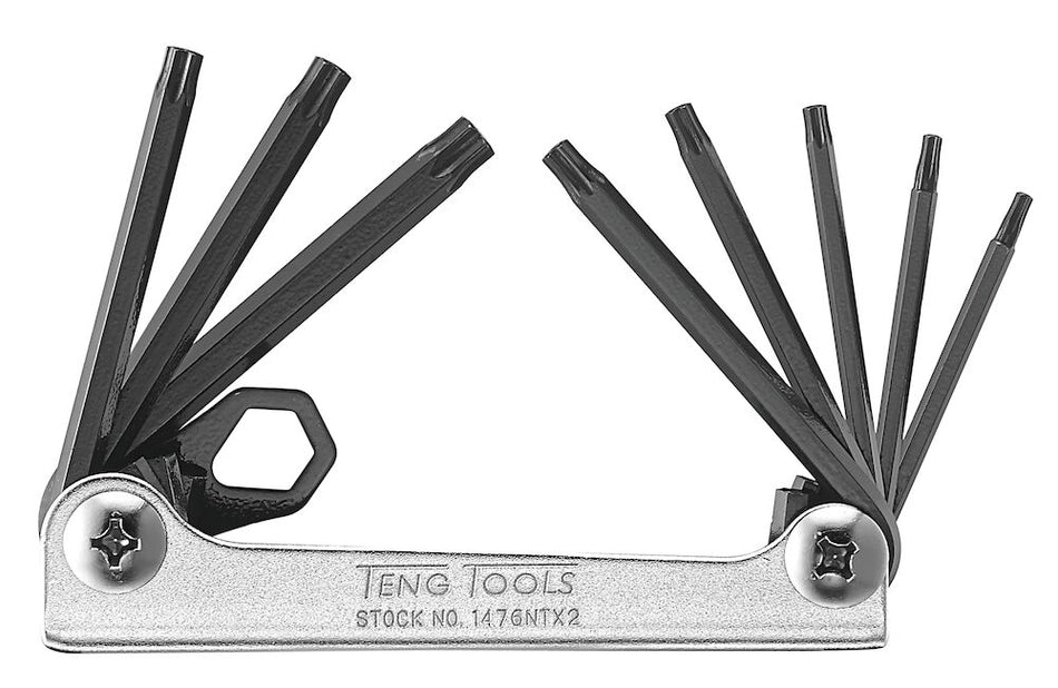Teng Tools 1476NTX2 TX Key Set Folding 8 Pieces Chrome Molybdenum
