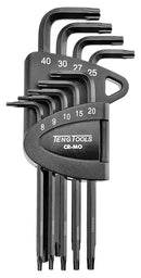 Teng Tools 1498TPX TPX Key Set Chrome Molybdenum 9 Pieces