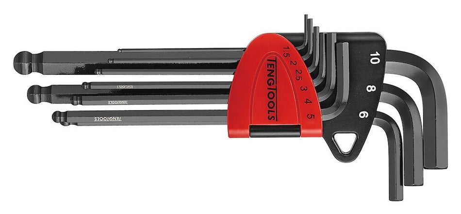 Teng Tools 1499MM Hex Key Set Ball Point MM 7pcs 1.5 - 10mm Chrome Moybdenum