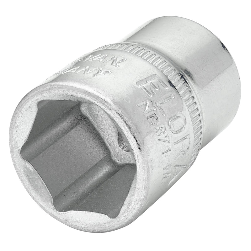 DRAPER 15231 Elora Hexagon Socket, 3/8" Sq. Dr., 15mm