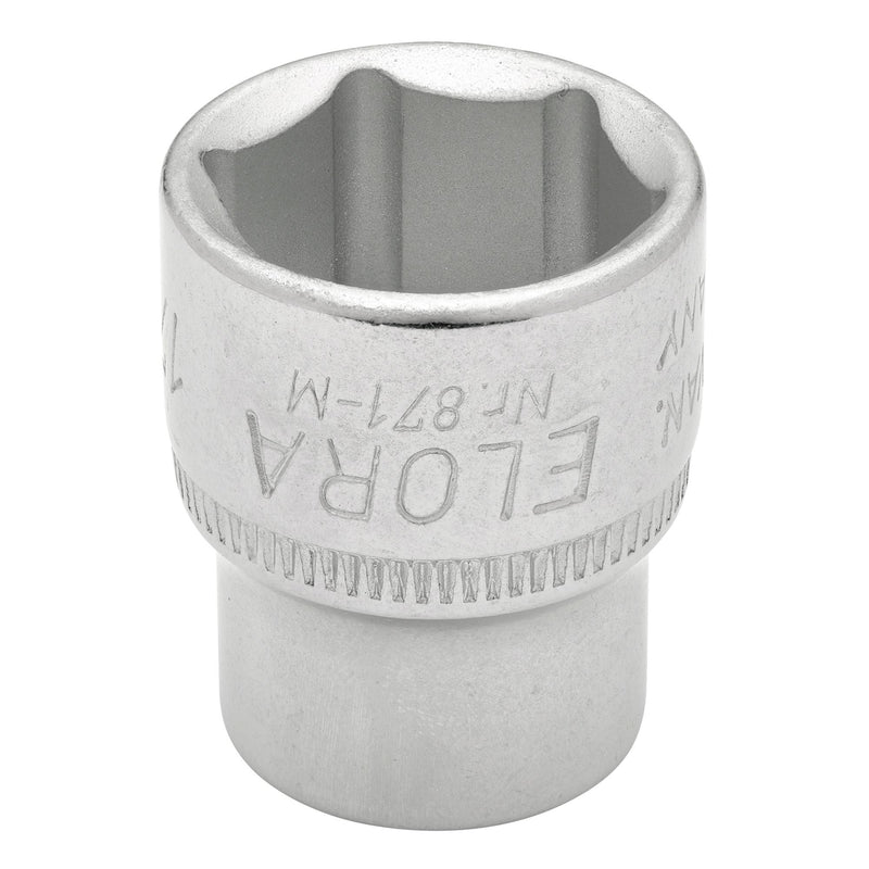 DRAPER 15234 Elora Hexagon Socket, 3/8" Sq. Dr., 17mm